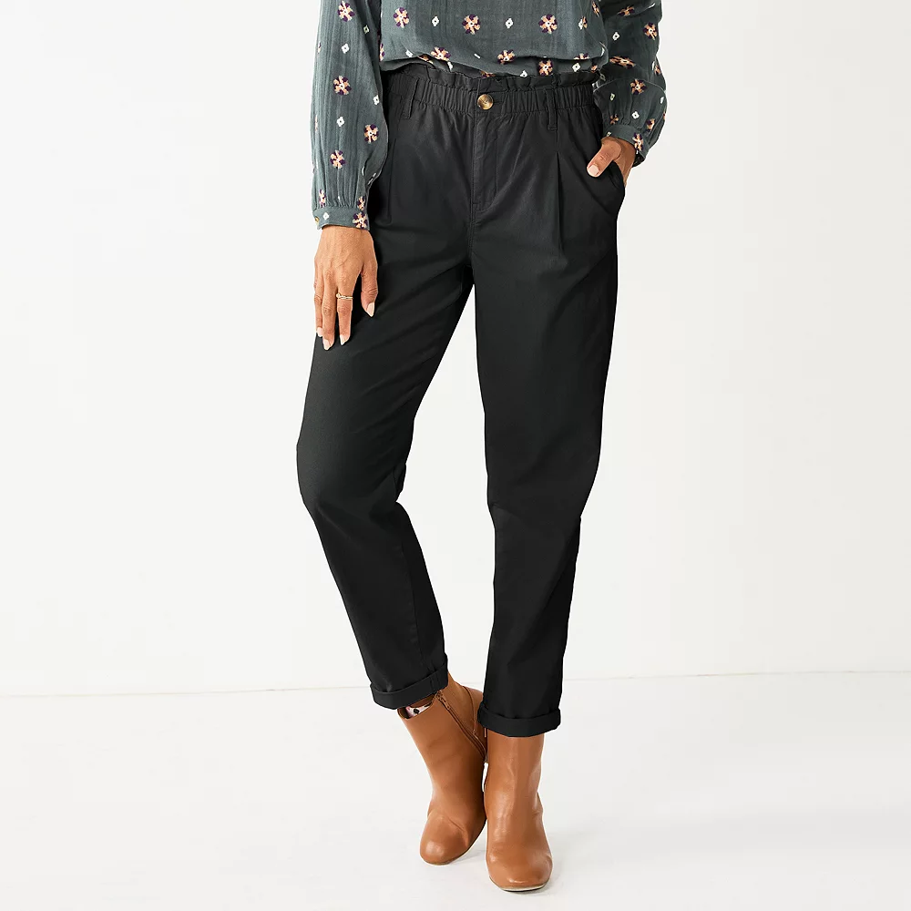 Women's Sonoma Goods For Life® Mid-Rise Straight-Leg Paperbag Pants 5 Women's Sonoma Goods For Life® Mid-Rise Straight-Leg Paperbag Pants - Image 5