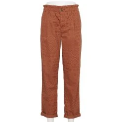 Women's Sonoma Goods For Life® Mid-Rise Straight-Leg Paperbag Pants 9 Women's Sonoma Goods For Life® Mid-Rise Straight-Leg Paperbag Pants -True Fit Shop 5587701 Brown Ikat