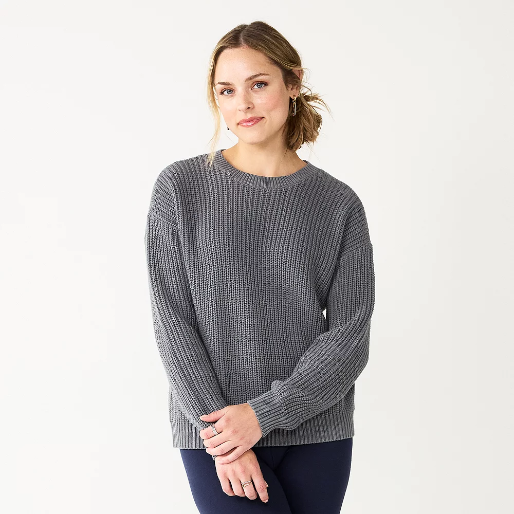 Petite Sonoma Goods For Life® Drop Shoulder Pullover Sweater 2 Petite Sonoma Goods For Life® Drop Shoulder Pullover Sweater - Image 2