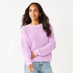 Petite Sonoma Goods For Life® Drop Shoulder Pullover Sweater 10 Petite Sonoma Goods For Life® Drop Shoulder Pullover Sweater -True Fit Shop 5587850 Lavendar