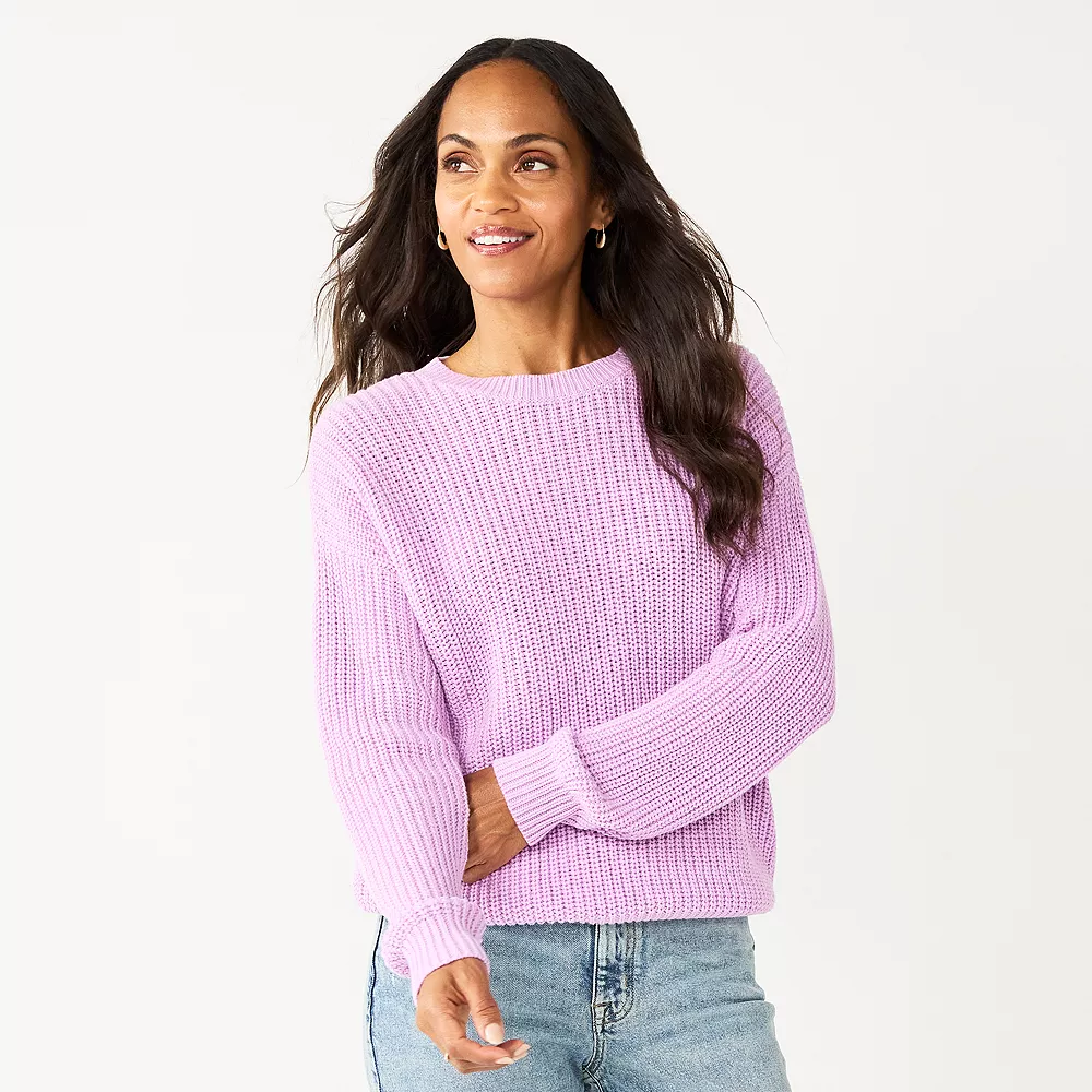Petite Sonoma Goods For Life® Drop Shoulder Pullover Sweater 4 Petite Sonoma Goods For Life® Drop Shoulder Pullover Sweater - Image 4