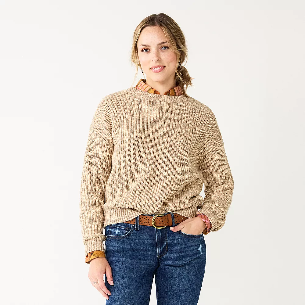 Petite Sonoma Goods For Life® Drop Shoulder Pullover Sweater 1 Petite Sonoma Goods For Life® Drop Shoulder Pullover Sweater