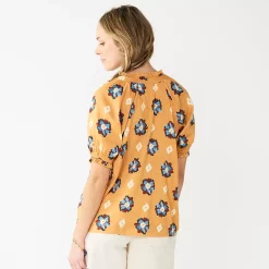 Women's Sonoma Goods For Life® Puff Sleeve Top -True Fit Shop 5588976 ALT