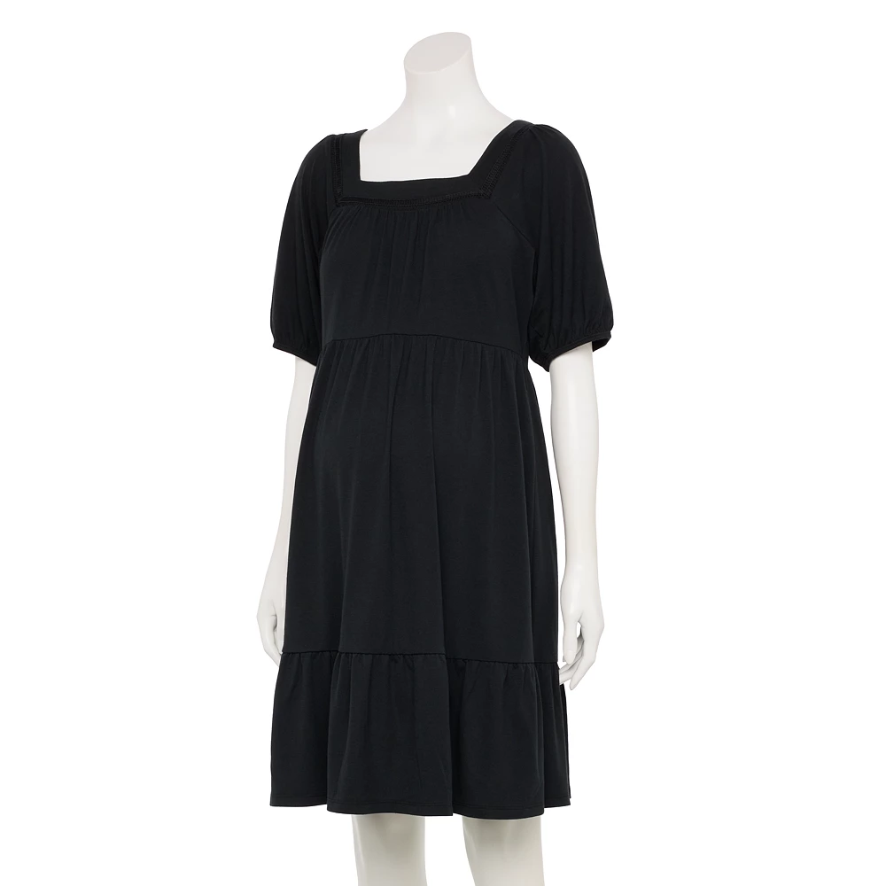 Maternity Sonoma Goods For Life® Squareneck Tiered Dress 2 Maternity Sonoma Goods For Life® Squareneck Tiered Dress - Image 2
