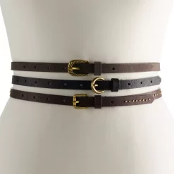 Women's Sonoma Goods For LifeĀ® 3-for-1 Thin Belt Set