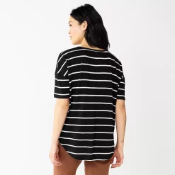 Women's Sonoma Goods For Life® Relaxed Scoopneck Tee -True Fit Shop 5596588 ALT