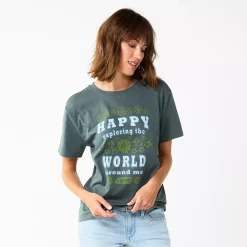 Women's Sonoma Goods For Life® Relaxed Graphic Tee 35 Women's Sonoma Goods For Life® Relaxed Graphic Tee -True Fit Shop 5596692 Gray Happpy Exploring