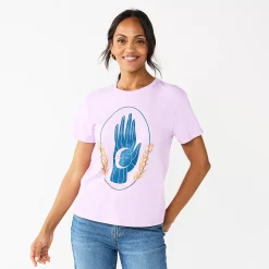 Women's Sonoma Goods For Life® Relaxed Graphic Tee 30 Women's Sonoma Goods For Life® Relaxed Graphic Tee -True Fit Shop 5596692 Purple Cosmic Hand