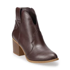 Sonoma Goods For Life® San Juan Women's Western Ankle Boots 8 Sonoma Goods For Life® San Juan Women's Western Ankle Boots -True Fit Shop 5599082 Brown