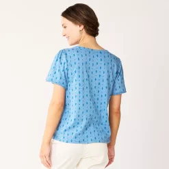 Women's Sonoma Goods For Life® Seamed Flutter Sleeve Top -True Fit Shop 5611922 ALT