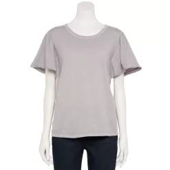 Women's Sonoma Goods For Life® Seamed Flutter Sleeve Top -True Fit Shop 5611922 Fieldstone