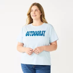 Plus Size Sonoma Goods For Life® Relaxed Graphic Tee 24 Plus Size Sonoma Goods For Life® Relaxed Graphic Tee -True Fit Shop 5611932 Blue Outdoorsy