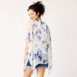 Women's Sonoma Goods For Life® Easy Tye Dye Tie Front Ruana 5 Women's Sonoma Goods For Life® Easy Tye Dye Tie Front Ruana -True Fit Shop 5614894 ALT