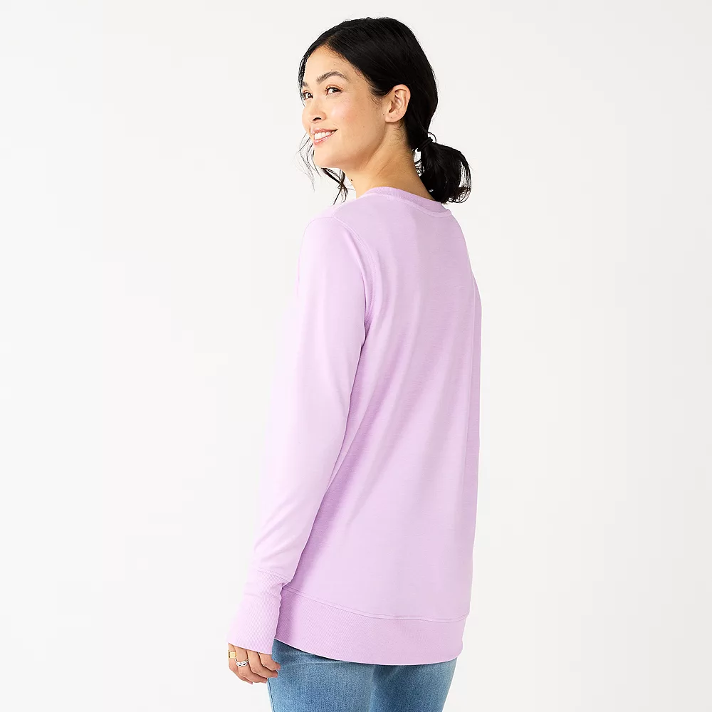 Women's Sonoma Goods For Life® Super Soft Solid Tunic Sweatshirt 9 Women's Sonoma Goods For Life® Super Soft Solid Tunic Sweatshirt - Image 9