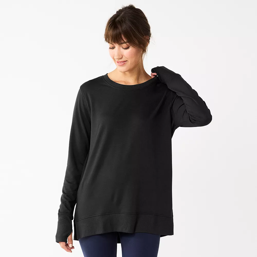 Women's Sonoma Goods For Life® Super Soft Solid Tunic Sweatshirt 2 Women's Sonoma Goods For Life® Super Soft Solid Tunic Sweatshirt - Image 2