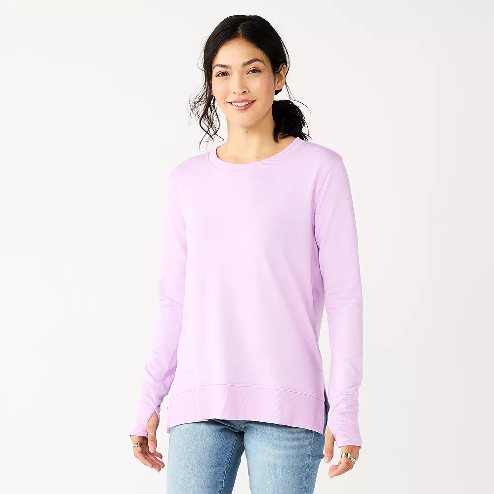 Women's Sonoma Goods For Life® Super Soft Solid Tunic Sweatshirt 8 Women's Sonoma Goods For Life® Super Soft Solid Tunic Sweatshirt - Image 8