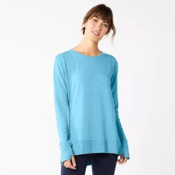 Women's Sonoma Goods For LifeĀ® Super Soft Solid Tunic Sweatshirt