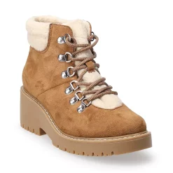 Sonoma Goods For Life® Lumbar Women's Wedge Hiker Boots -True Fit Shop 5622780 Cognac