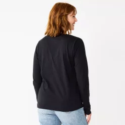 Women's Sonoma Goods For Life® Everyday V-Neck Long Sleeve Tee -True Fit Shop 5625801 ALT