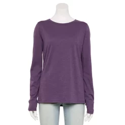 Women's Sonoma Goods For Life® Everyday Crewneck Long Sleeve Tee -True Fit Shop 5625802 Dark Purple