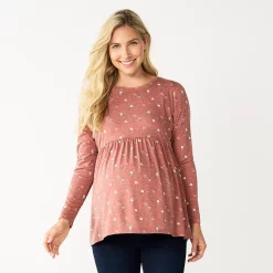 Maternity Sonoma Goods For Life® Long Sleeve Empire Waist Top 12 Maternity Sonoma Goods For Life® Long Sleeve Empire Waist Top -True Fit Shop 5635424 Brown Ditsy Floral