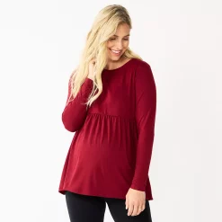 Maternity Sonoma Goods For Life® Long Sleeve Empire Waist Top 9 Maternity Sonoma Goods For Life® Long Sleeve Empire Waist Top -True Fit Shop 5635424 Maroon