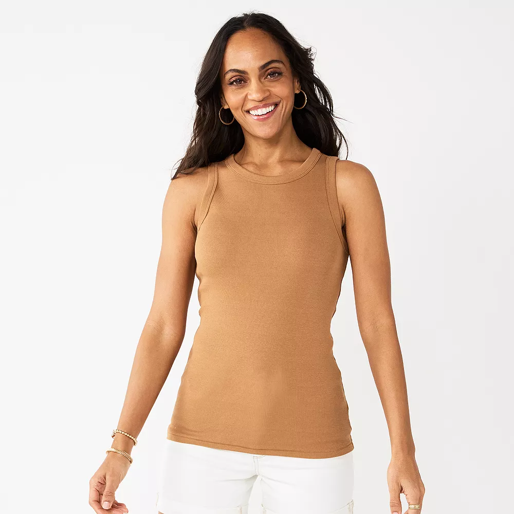 Women's Sonoma Goods For Life® Slim Fit High Neck Rib Tank 8 Women's Sonoma Goods For Life® Slim Fit High Neck Rib Tank - Image 8