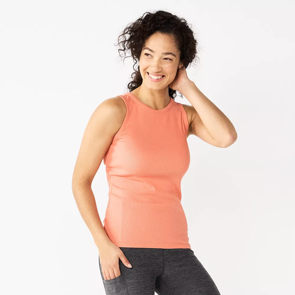 Women's Sonoma Goods For Life® Slim Fit High Neck Rib Tank 4 Women's Sonoma Goods For Life® Slim Fit High Neck Rib Tank - Image 4