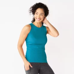 Women's Sonoma Goods For Life® Slim Fit High Neck Rib Tank 16 Women's Sonoma Goods For Life® Slim Fit High Neck Rib Tank -True Fit Shop 5651280 Dark Teal
