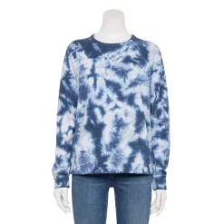 Women's Sonoma Goods For Life® Everyday Crewneck Sweatshirt -True Fit Shop 5664640 Navy Tie Dye