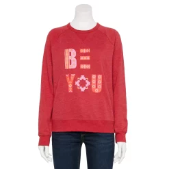 Women's Sonoma Goods For Life® Everyday Crewneck Sweatshirt -True Fit Shop 5664640 Red Be You