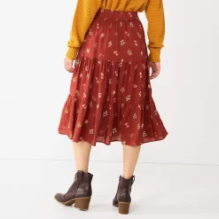 Women's Sonoma Goods For Life® Tiered Maxi Skirt -True Fit Shop 5664691 ALT