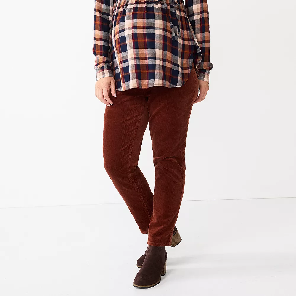 Maternity Sonoma Goods For Life® Belly Panel Corduroy Straight-Leg Ankle Pants 1 Maternity Sonoma Goods For Life® Belly Panel Corduroy Straight-Leg Ankle Pants