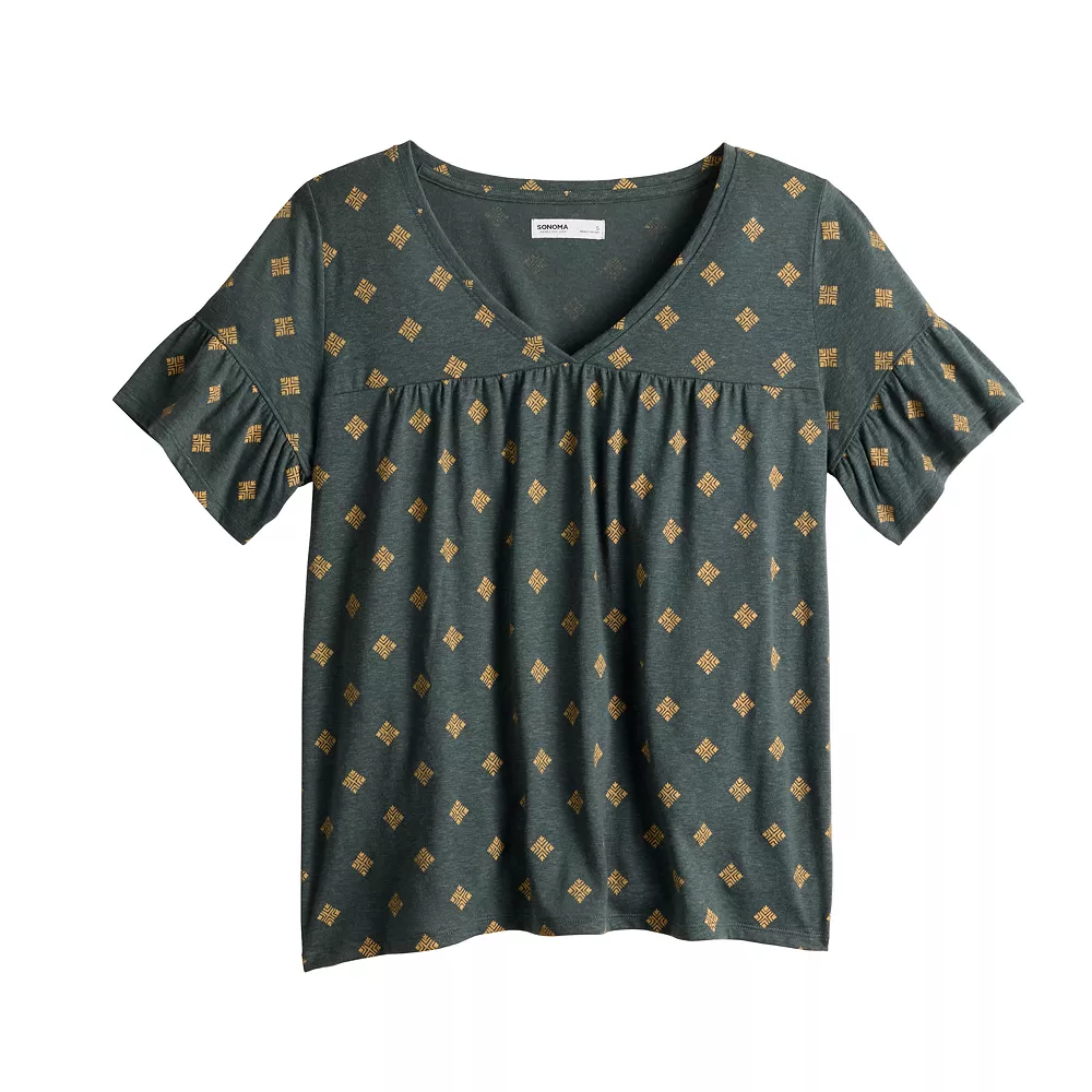 Women's Sonoma Goods For Life® Ruffled Babydoll Top 8 Women's Sonoma Goods For Life® Ruffled Babydoll Top - Image 8