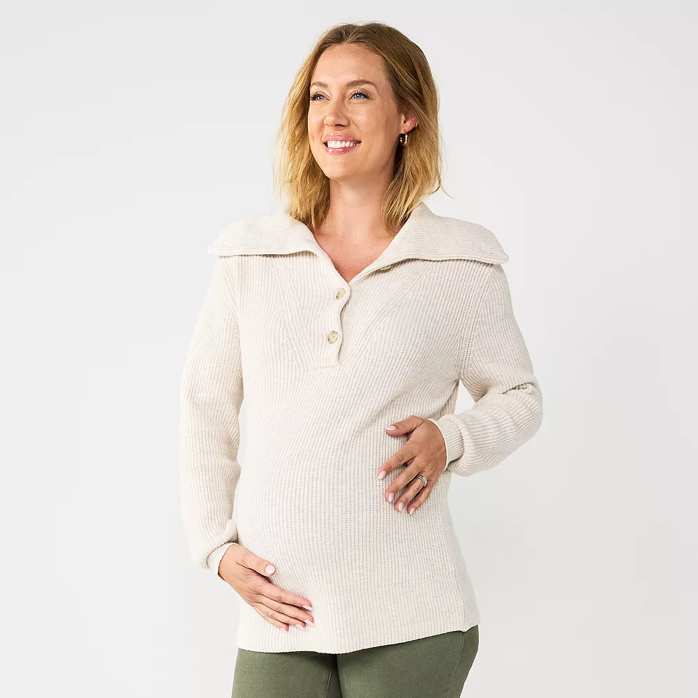 Maternity Sonoma Goods For Life® Nursing Henley Sweater 1 Maternity Sonoma Goods For Life® Nursing Henley Sweater