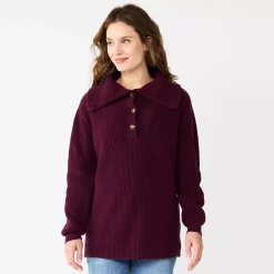 Maternity Sonoma Goods For Life® Nursing Henley Sweater 6 Maternity Sonoma Goods For Life® Nursing Henley Sweater -True Fit Shop 5666231 Berry
