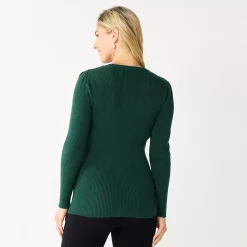 Maternity Sonoma Goods For Life® Fitted Puff Sleeve Sweater 7 Maternity Sonoma Goods For Life® Fitted Puff Sleeve Sweater -True Fit Shop 5666269 ALT