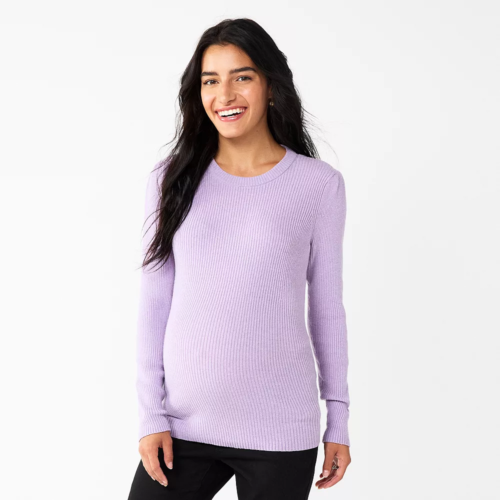 Maternity Sonoma Goods For Life® Fitted Puff Sleeve Sweater 2 Maternity Sonoma Goods For Life® Fitted Puff Sleeve Sweater - Image 2