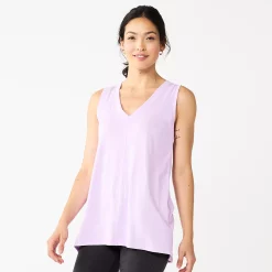 Women's Sonoma Goods For Life® Relaxed V-Neck Tank 13 Women's Sonoma Goods For Life® Relaxed V-Neck Tank -True Fit Shop 5670067 Light Purple