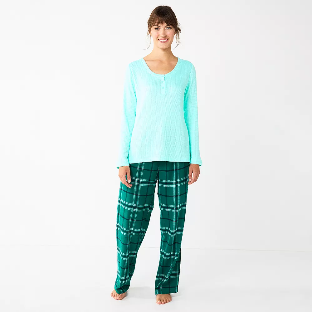 Petite Sonoma Goods For Life® Flannel Pajama Pants & Pajama Top Sleep Set 1 Petite Sonoma Goods For Life® Flannel Pajama Pants & Pajama Top Sleep Set