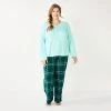 Plus Size Sonoma Goods For Life® Flannel Pajama Pants & Pajama Top Sleep Set