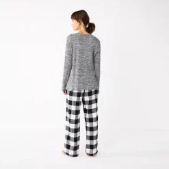 Women's Sonoma Goods For Life® Flannel Pajama Pants & Pajama Top Sleep Set 35 Women's Sonoma Goods For Life® Flannel Pajama Pants & Pajama Top Sleep Set -True Fit Shop 5677709 ALT