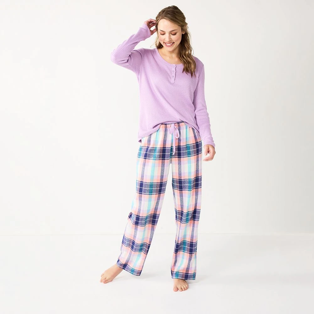 Women's Sonoma Goods For Life® Flannel Pajama Pants & Pajama Top Sleep Set 2 Women's Sonoma Goods For Life® Flannel Pajama Pants & Pajama Top Sleep Set - Image 2
