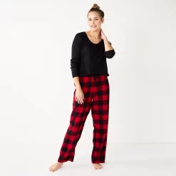 Women's Sonoma Goods For Life® Flannel Pajama Pants & Pajama Top Sleep Set 27 Women's Sonoma Goods For Life® Flannel Pajama Pants & Pajama Top Sleep Set -True Fit Shop 5677709 Red Buffalo