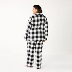 Plus Size Sonoma Goods For Life® Flannel Pajama Shirt & Pajama Pants Sleep Set 10 Plus Size Sonoma Goods For Life® Flannel Pajama Shirt & Pajama Pants Sleep Set -True Fit Shop 5677717 ALT