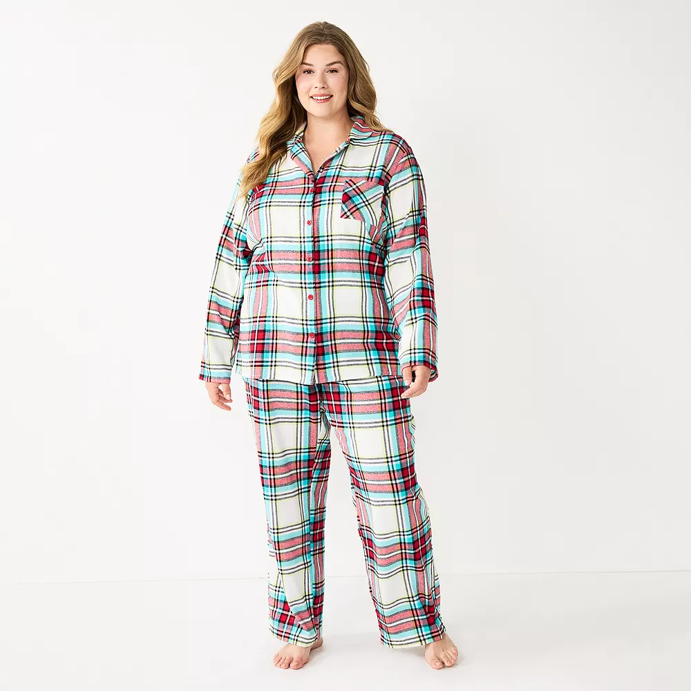Plus Size Sonoma Goods For Life® Flannel Pajama Shirt & Pajama Pants Sleep Set 3 Plus Size Sonoma Goods For Life® Flannel Pajama Shirt & Pajama Pants Sleep Set - Image 3