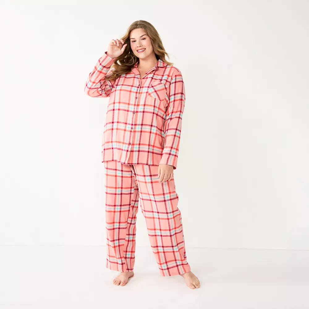Plus Size Sonoma Goods For Life® Flannel Pajama Shirt & Pajama Pants Sleep Set 2 Plus Size Sonoma Goods For Life® Flannel Pajama Shirt & Pajama Pants Sleep Set - Image 2