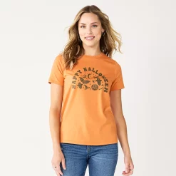 Women's Sonoma Goods For Life® Short Sleeve Graphic Tee -True Fit Shop 5686029 Happy Halloween
