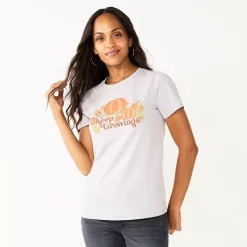 Women's Sonoma Goods For Life® Short Sleeve Graphic Tee -True Fit Shop 5686029 Keep Growing