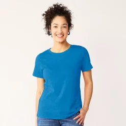 Women's Tall Sonoma Goods For Life® Essential Crewneck Tee 60 Women's Tall Sonoma Goods For Life® Essential Crewneck Tee -True Fit Shop 5686288 Blue Teal